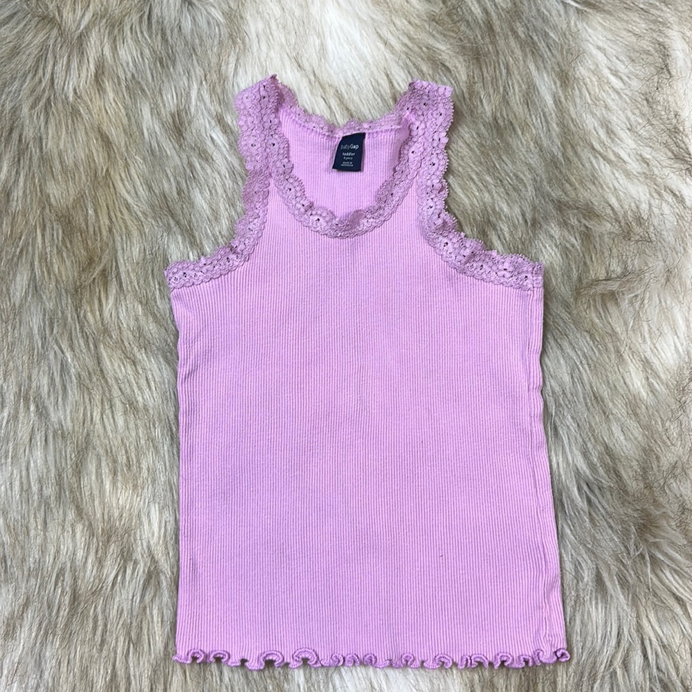 4 Year, Purple Gap Lace Halter Top
